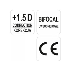YATO Bifokális védőszemüveg +1,5 víztiszta (YT-73612)