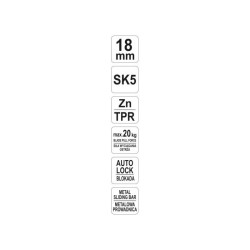 YATO Törhető pengés kés 18 mm fémházas (YT-75122)