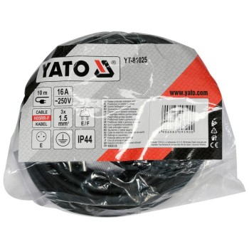 YATO Hosszabbító lengőkábel gumiszigetelt 10 m 3 x 1,5 mm2 (YT-81025) YATO Hosszabbító lengőkábel gumiszigetelt 10 m 3 x 1,5 mm2 (YT-81025)