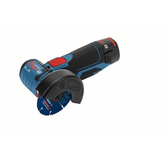 BOSCH Akkus sarokcsiszoló 76 mm GWS 12V-76 L-Boxx-ban (2 x 3,0 Ah + gyorstöltő) (06019F200B)