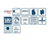 BOSCH Akkus ütvecsavarozó GDX 180-LI kofferben (2 x 2,0 Ah + gyorstöltő) (06019G5223)