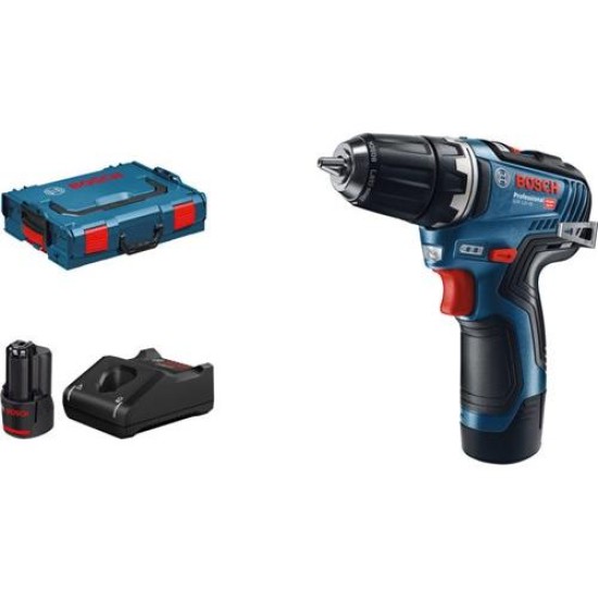 BOSCH GSR 12V-35 Akkus fúrócsavarozó (2x3,0Ah) L-Boxx-ban (06019H8002)