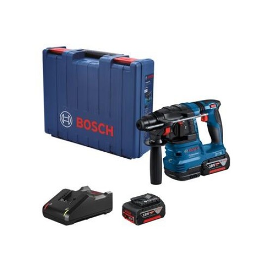 BOSCH Akkus fúrókalapács GBH 185-LI kofferben (2 x 4,0 Ah + gyorstöltő) SDS-Plus (0611924021)