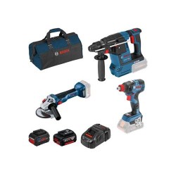 BOSCH Erőcsomag GBH + GDX + GWS + táska (1 x 5,0 Ah +1 x 8,0 Ah ProCore + töltő) (0615990M9F)