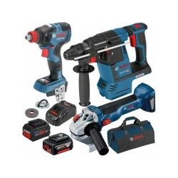 BOSCH Erőcsomag GBH + GDX + GWS + táska (1 x 5,0 Ah +1 x 8,0 Ah ProCore + töltő) (0615990M9F)
