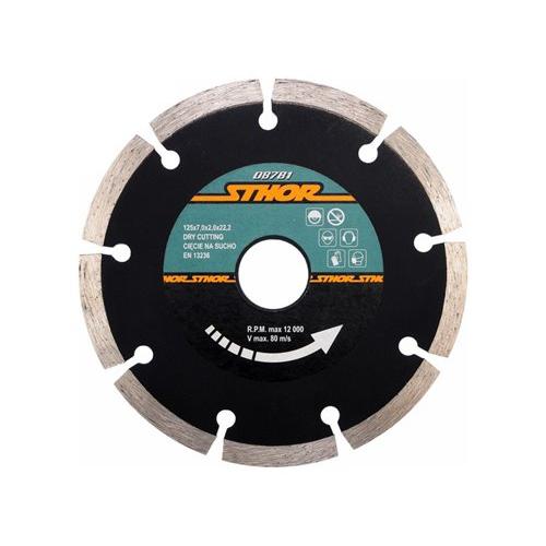 STHOR Gyémánt vágókorong 125 x 2,0 x 7,0 x 22,2 mm szegmentált (08781)