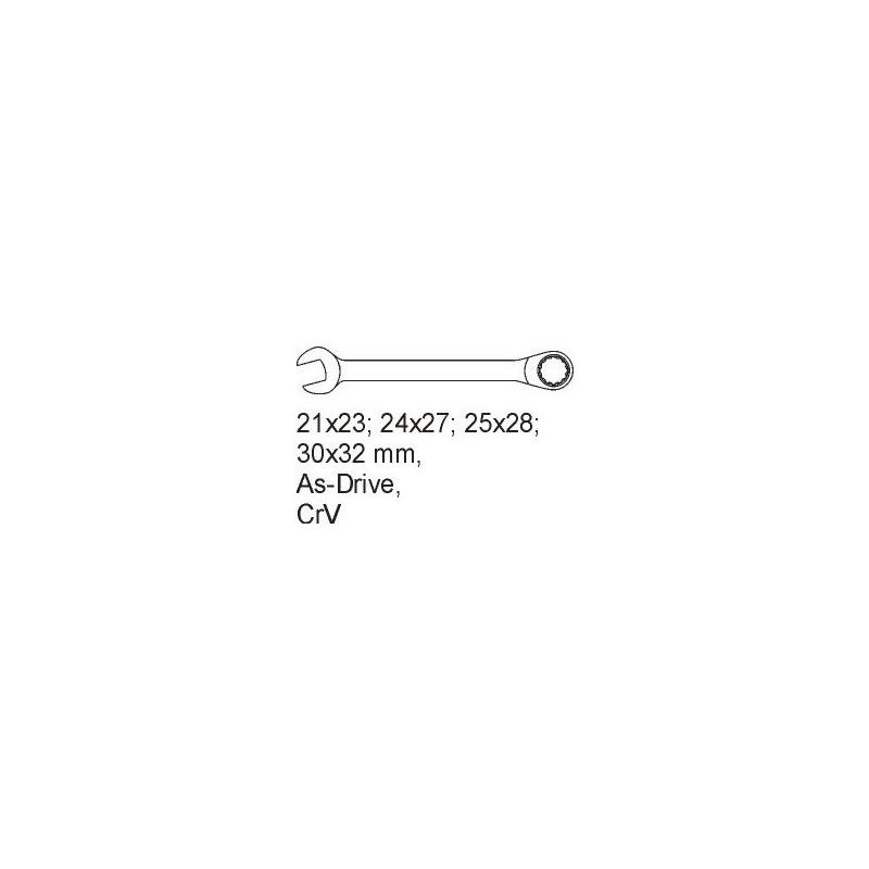 YATO YT-5543 hajlított csillagkulcs készlet 4 részes 21–32 mm – fiókbetét