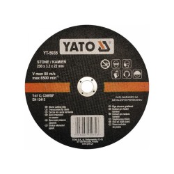 YATO Vágókorong kőre 230 x 3,2 x 22 mm (YT-5935) YATO Vágókorong kőre 230 x 3,2 x 22 mm (YT-5935)