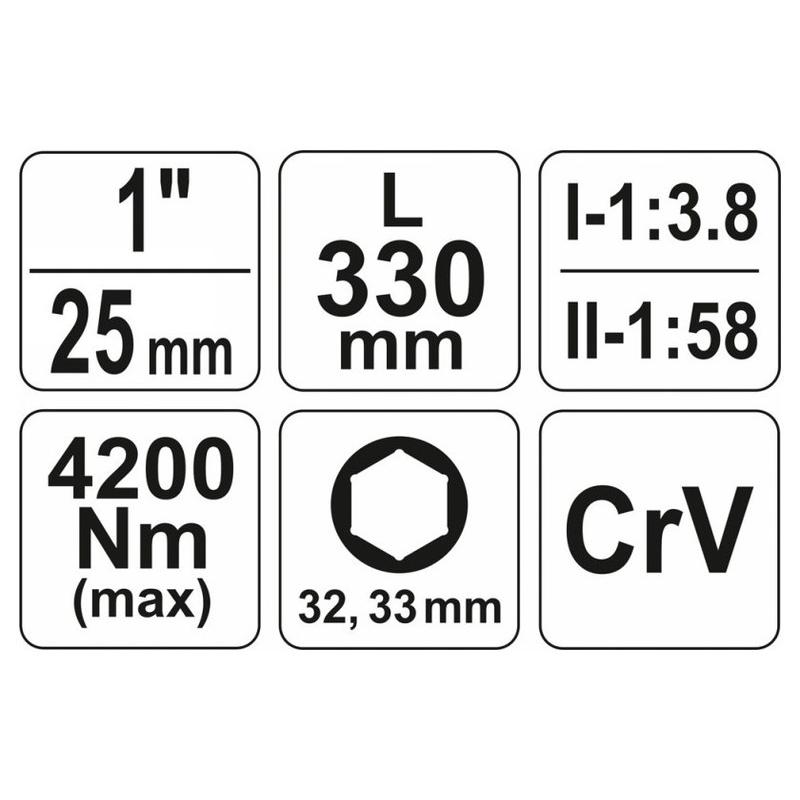 YATO YT‑0782 nyomatéksokszorozó 1'', 4200 Nm