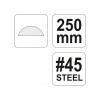 YATO Félkerek ráspoly 250 mm / # 45 durva (YT-6220)