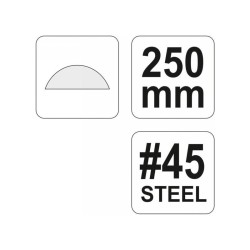 YATO Félkerek ráspoly 250 mm / # 45 durva (YT-6220) YATO Félkerek ráspoly 250 mm / # 45 durva (YT-6220)