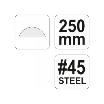 YATO Félkerek ráspoly 250 mm / # 45 durva (YT-6220)