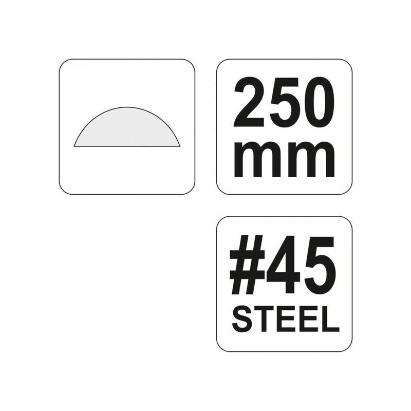 YATO Félkerek ráspoly 250 mm / # 45 durva (YT-6220)