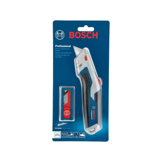 BOSCH Trapézpengés kés visszahúzható pengével + 10 db penge (1600A027M5)