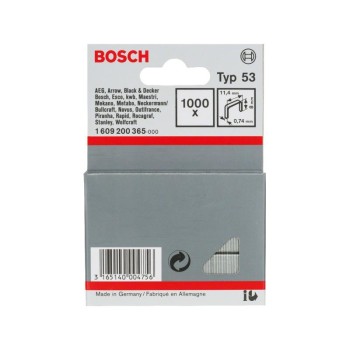 BOSCH Tűzőkapocs 8 x 11,4 x 0,74 mm HT14 tűzőgéphez (1000 db/cs) (1609200365)