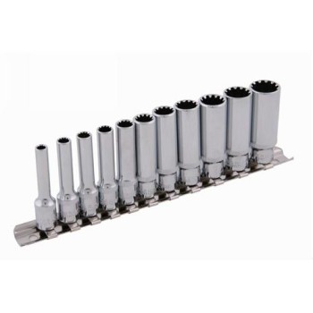 Dugókulcs 12 szögletű készlet 12 részes 1/4' 4-13 mm CrV (17250F) Dugókulcs 12 szögletű készlet 12 részes 1/4' 4-13 mm CrV (17250F)