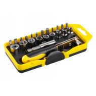 Bithegy és dugókulcs készlet 23 részes 1/4' mágneses CrV (18421F) Bithegy és dugókulcs készlet 23 részes 1/4' mágneses CrV (18421F)