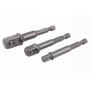 Dugókulcs adapter készlet 3 részes 1/4' Hex - 1/4', 3/8', 1/2' négyszög CrV (18604F)