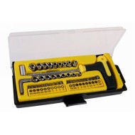 Bithegy és dugókulcs készlet 41 részes 1/4' mágneses CrV (18916F) Bithegy és dugókulcs készlet 41 részes 1/4' mágneses CrV (18916F)