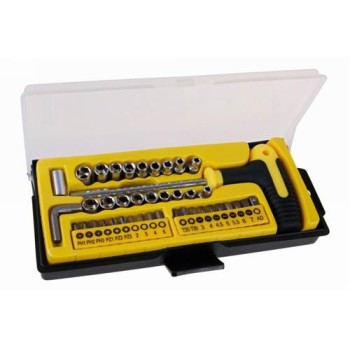 Bithegy és dugókulcs készlet 41 részes 1/4' mágneses CrV (18916F)