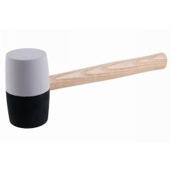 Gumikalapács 900 g fa nyél 65 mm fekete-fehér (19254F)