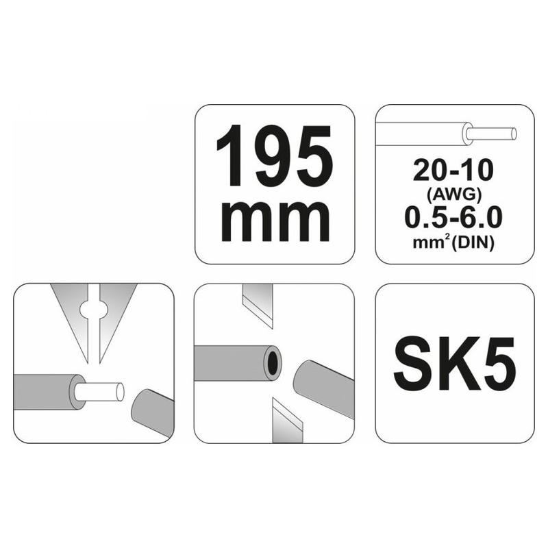 YATO Automata blankoló fogó 195 mm/0,5 - 6,0 mm2 (YT-2275) YATO Automata blankoló fogó 195 mm/0,5 - 6,0 mm2 (YT-2275)