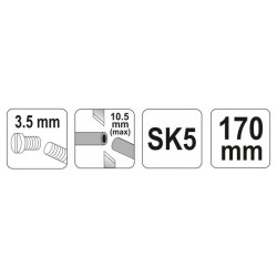 YATO Kábelvágó fogó 170 mm (10,5 mm2-ig és csavart 3,5 mm-ig) (YT-2279)