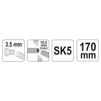 YATO Kábelvágó fogó 170 mm (10,5 mm2-ig és csavart 3,5 mm-ig) (YT-2279)