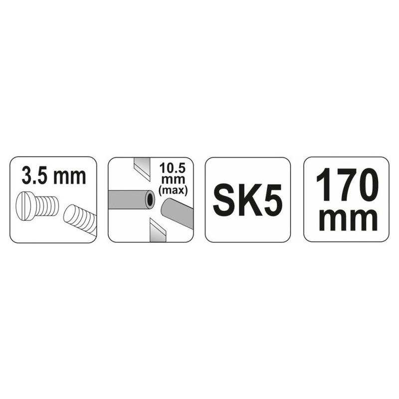 YATO Kábelvágó fogó 170 mm (10,5 mm2-ig és csavart 3,5 mm-ig) (YT-2279)