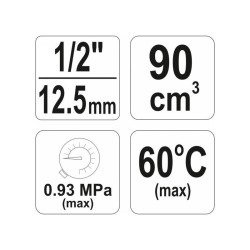 YATO Pneumatikus levegő szűrő nyomásszabályzóval 1/2' (YT-2383)