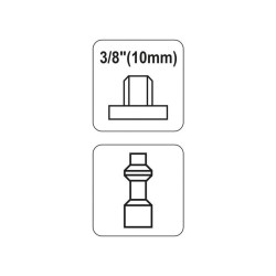 YATO Pneumatikus tömlővég 3/8' menetes (YT-2401) YATO Pneumatikus tömlővég 3/8' menetes (YT-2401)