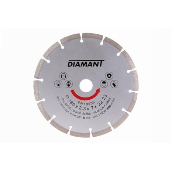 DIAMANT Gyémánt vágókorong 180 x 2,3 x 7,0 x 22,2 mm szegmentált (21118F)