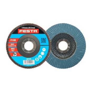 FESTA Lamellás csiszolókorong 115 x 22,2 mm / P100 inox (22143F)