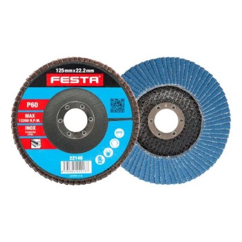 FESTA Lamellás csiszolókorong 125 x 22,2 mm / P60 inox (22146F)