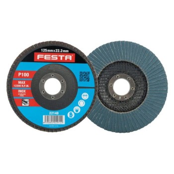 FESTA Lamellás csiszolókorong 125 x 22,2 mm / P100 inox (22148F)