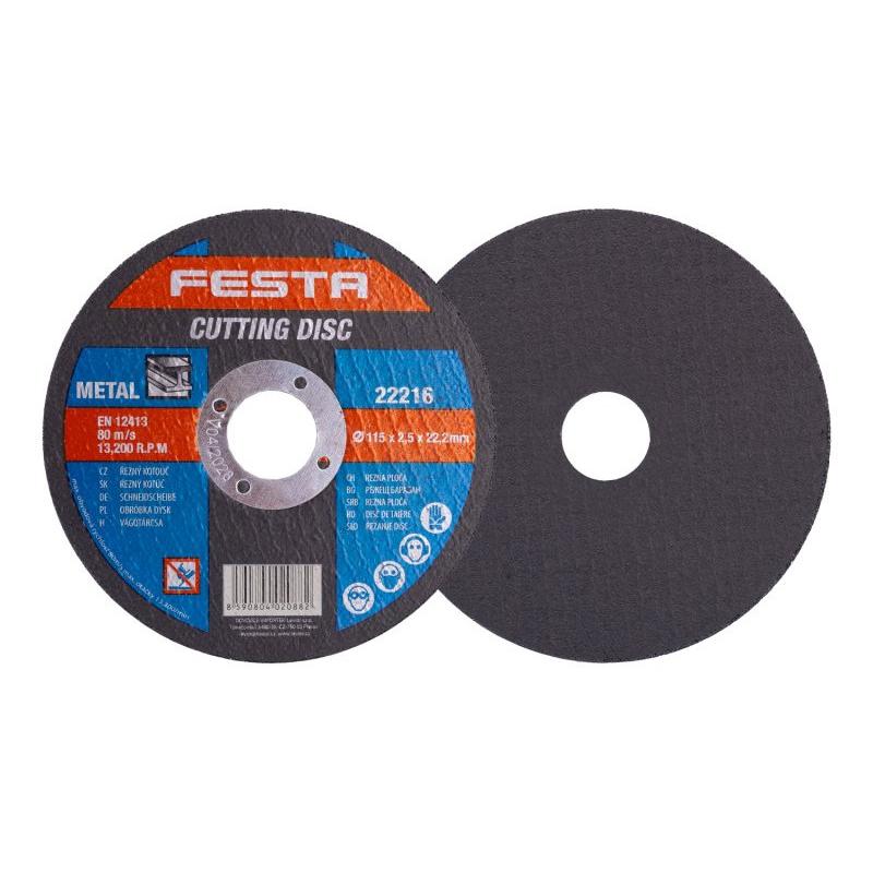 FESTA Vágókorong fémre 115 x 2,5 x 22,2 mm (22216F)