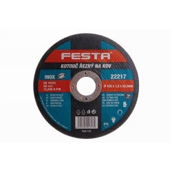 FESTA Vágókorong fémre 125 x 1,2 x 22,2 mm inox (22217F) FESTA Vágókorong fémre 125 x 1,2 x 22,2 mm inox (22217F)