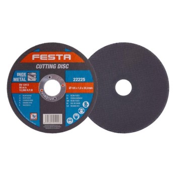 FESTA Vágókorong fémre 125 x 1,0 x 22,2 mm inox (22225F)