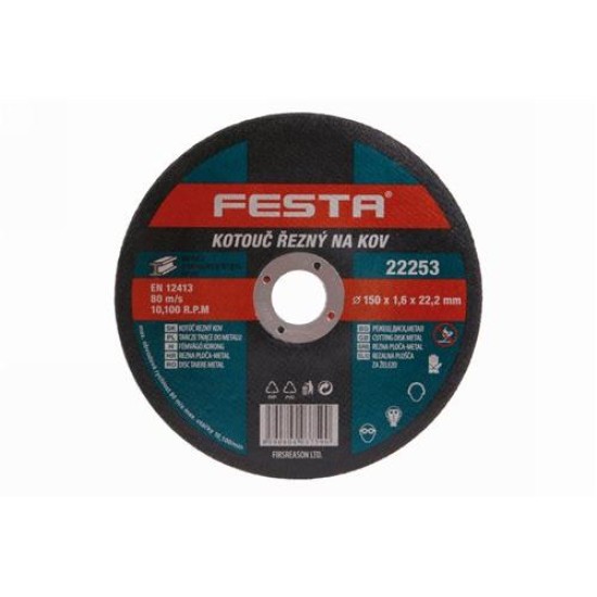 FESTA Vágókorong fémre 150 x 1,6 x 22,2 mm (22253F)