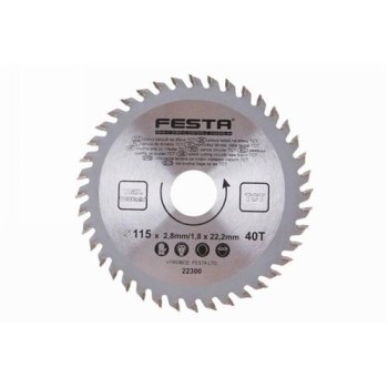 FESTA Fűrésztárcsa fához 115 x 22,2 x 1,8 mm / 40T (22300F)
