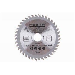 FESTA Fűrésztárcsa fához 125 x 22,2 x 1,8 mm / 40T (22301F) FESTA Fűrésztárcsa fához 125 x 22,2 x 1,8 mm / 40T (22301F)