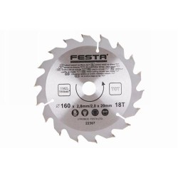 FESTA Fűrésztárcsa fához 160 x 20 x 2,0 mm / 18T (22307F) FESTA Fűrésztárcsa fához 160 x 20 x 2,0 mm / 18T (22307F)
