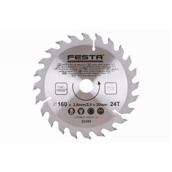 FESTA Fűrésztárcsa fához 160 x 20 x 2,0 mm / 24T (22309F) FESTA Fűrésztárcsa fához 160 x 20 x 2,0 mm / 24T (22309F)