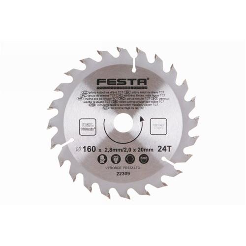 FESTA Fűrésztárcsa fához 160 x 20 x 2,0 mm / 24T (22309F) FESTA Fűrésztárcsa fához 160 x 20 x 2,0 mm / 24T (22309F)