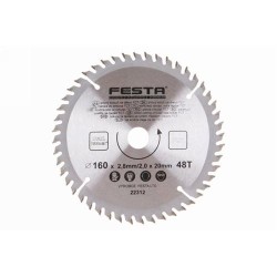 FESTA Fűrésztárcsa fához 160 x 20 x 2,0 mm / 48T (22312F) FESTA Fűrésztárcsa fához 160 x 20 x 2,0 mm / 48T (22312F)
