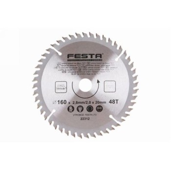 FESTA Fűrésztárcsa fához 160 x 20 x 2,0 mm / 48T (22312F) FESTA Fűrésztárcsa fához 160 x 20 x 2,0 mm / 48T (22312F)