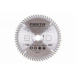 FESTA Fűrésztárcsa fához 160 x 20 x 2,0 mm / 60T (22313F) FESTA Fűrésztárcsa fához 160 x 20 x 2,0 mm / 60T (22313F)