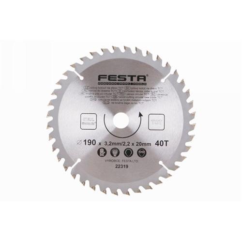 FESTA Fűrésztárcsa fához 190 x 20 x 2,2 mm / 40T (22319F) FESTA Fűrésztárcsa fához 190 x 20 x 2,2 mm / 40T (22319F)