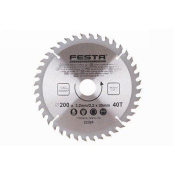 FESTA Fűrésztárcsa fához 200 x 30 x 2,2 mm / 40T (22324F) FESTA Fűrésztárcsa fához 200 x 30 x 2,2 mm / 40T (22324F)