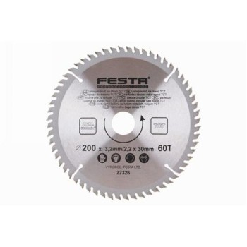 FESTA Fűrésztárcsa fához 200 x 30 x 2,2 mm / 60T (22326F) FESTA Fűrésztárcsa fához 200 x 30 x 2,2 mm / 60T (22326F)